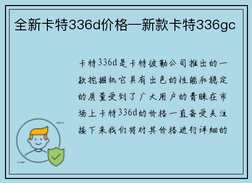全新卡特336d价格—新款卡特336gc